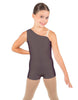 Solid Lycra One Shoulder Biketard