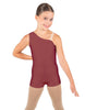 Solid Lycra One Shoulder Biketard