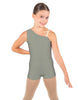 Solid Lycra One Shoulder Biketard