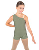 Solid Lycra One Shoulder Biketard