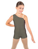 Solid Lycra One Shoulder Biketard