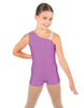Solid Lycra One Shoulder Biketard