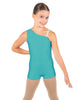 Solid Lycra One Shoulder Biketard