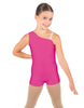 Solid Lycra One Shoulder Biketard