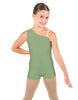 Solid Lycra One Shoulder Biketard