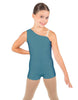 Solid Lycra One Shoulder Biketard
