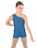 Solid Lycra One Shoulder Biketard