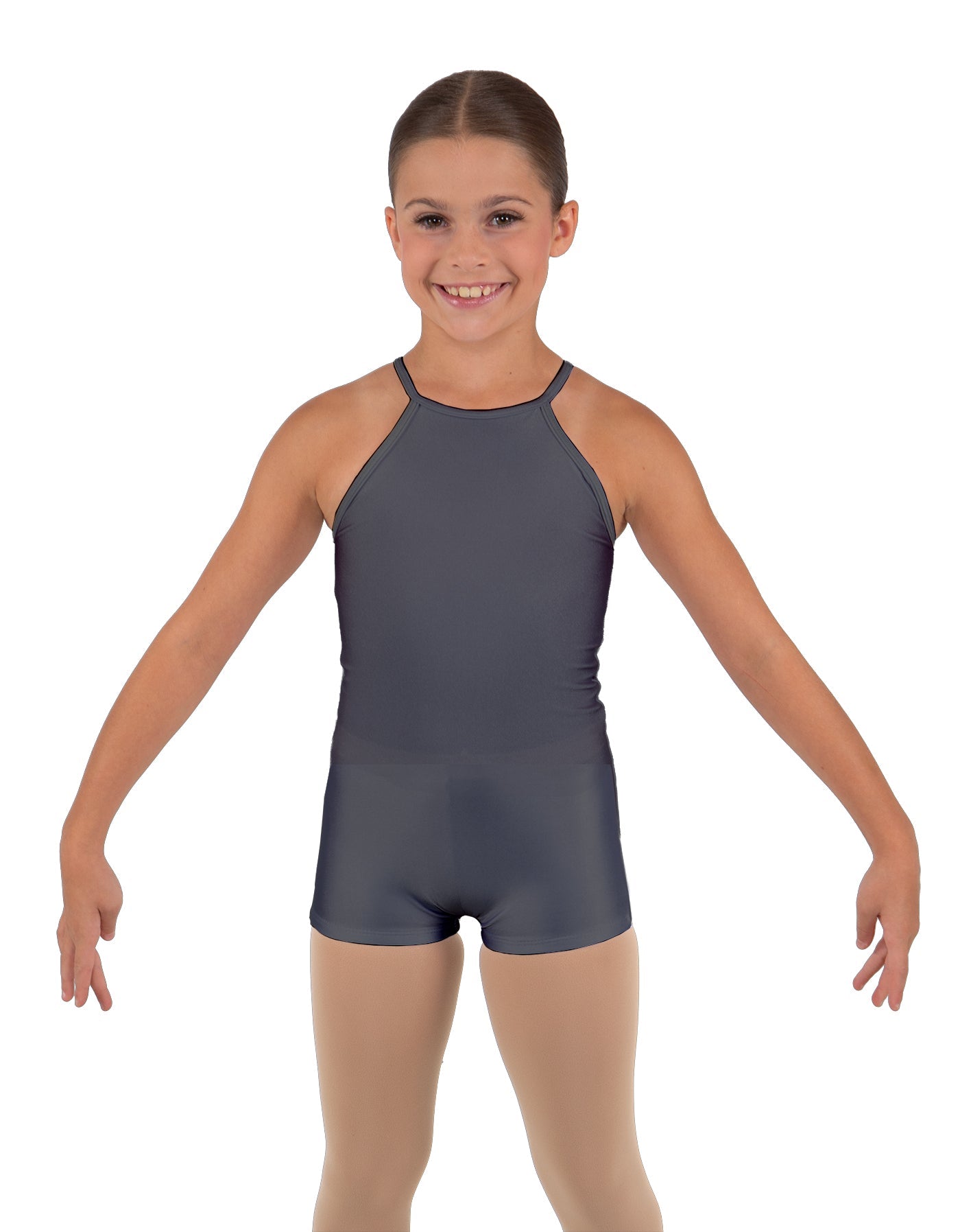 Solid Lycra Halter Binding Biketard