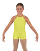 Solid Lycra Halter Binding Biketard