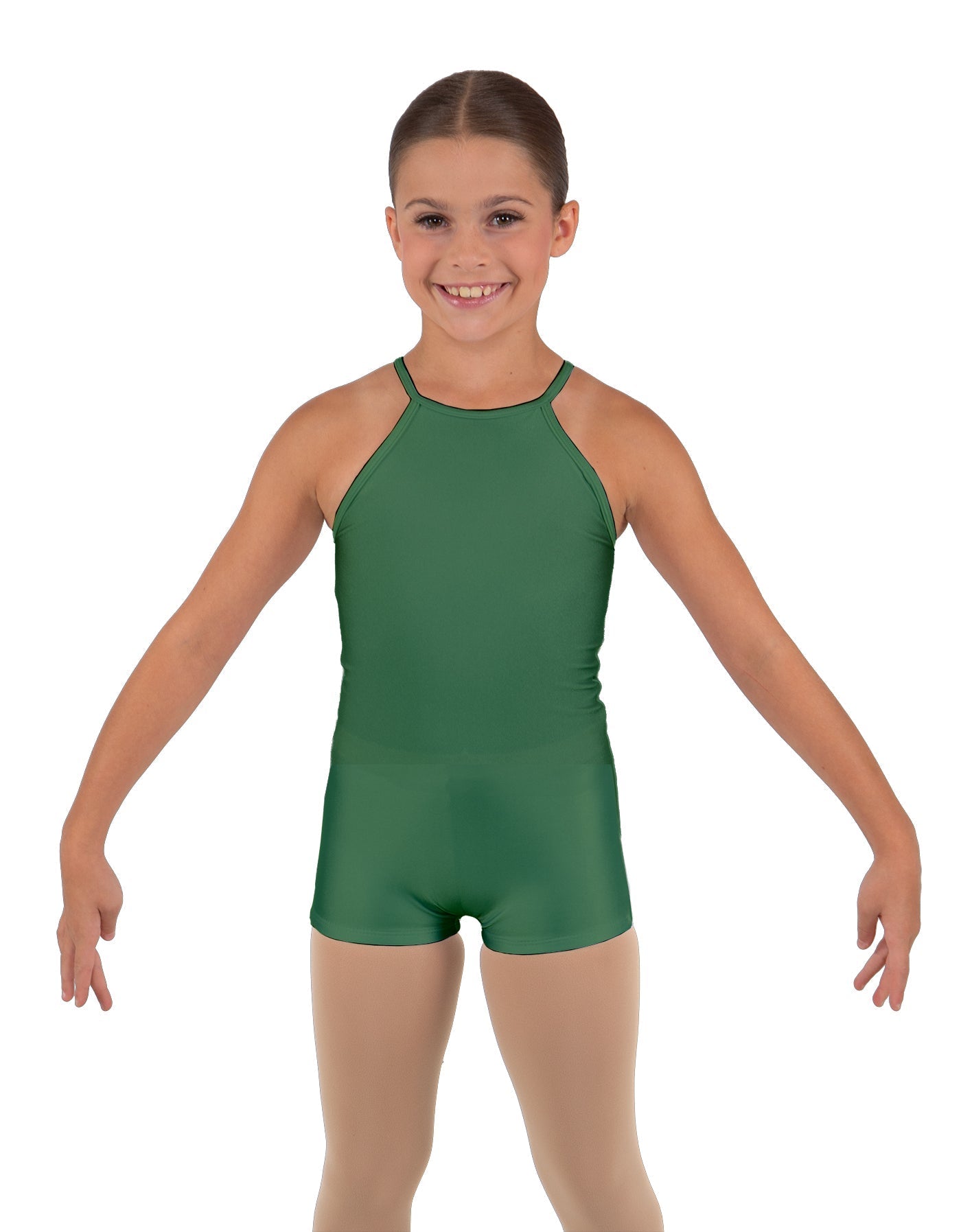 Solid Lycra Halter Binding Biketard