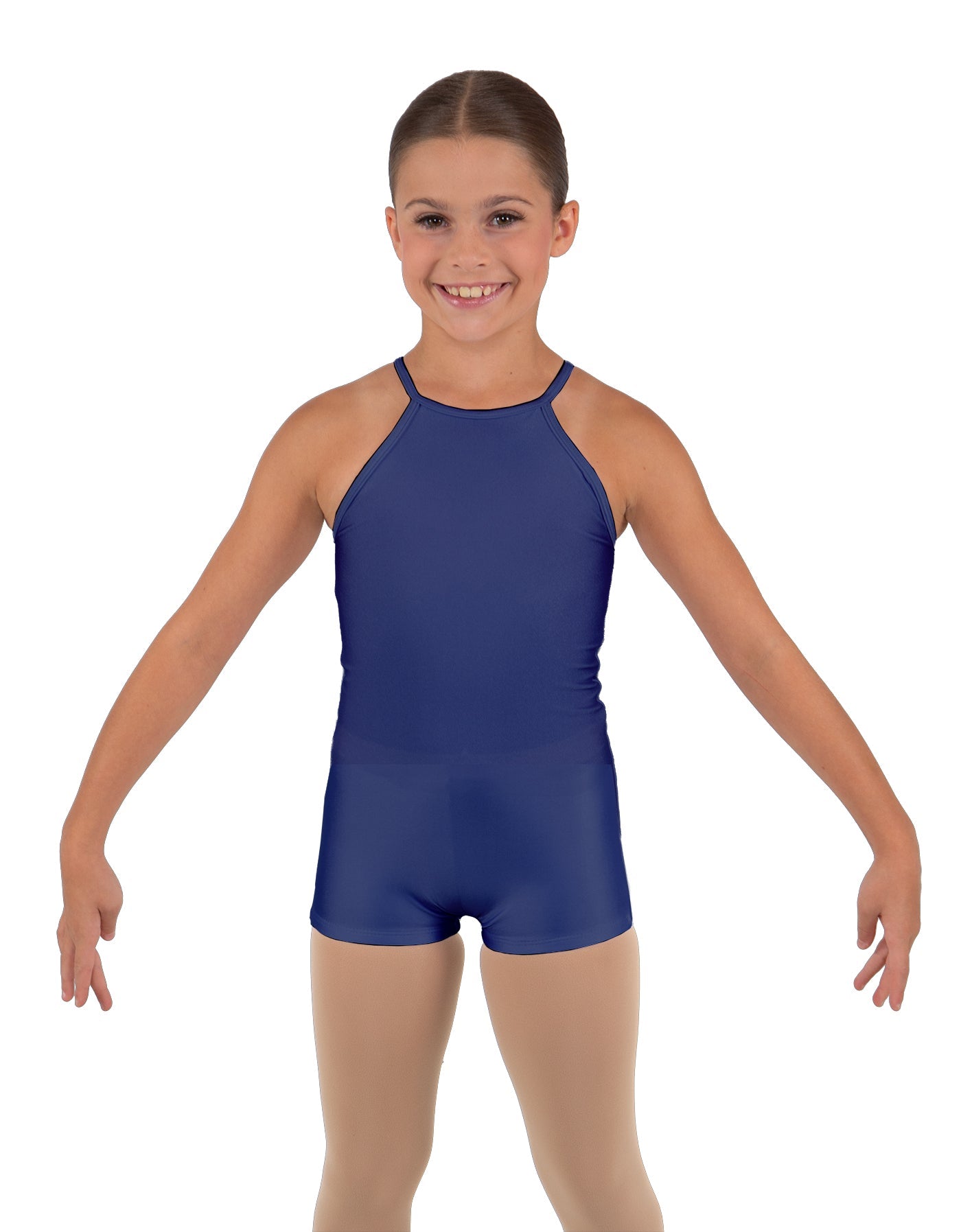Solid Lycra Halter Binding Biketard