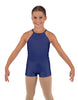 Solid Lycra Halter Binding Biketard