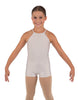Solid Lycra Halter Binding Biketard
