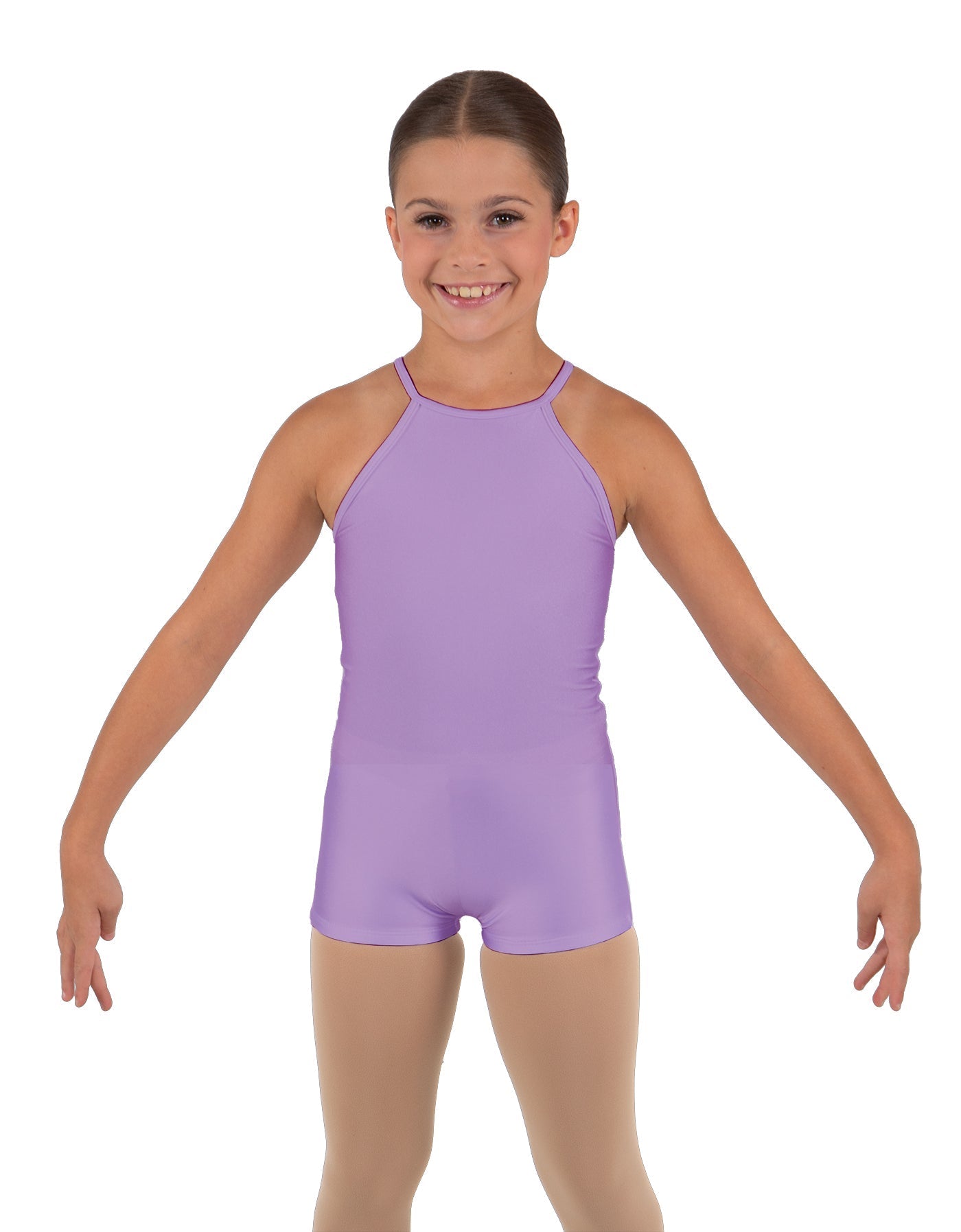 Solid Lycra Halter Binding Biketard