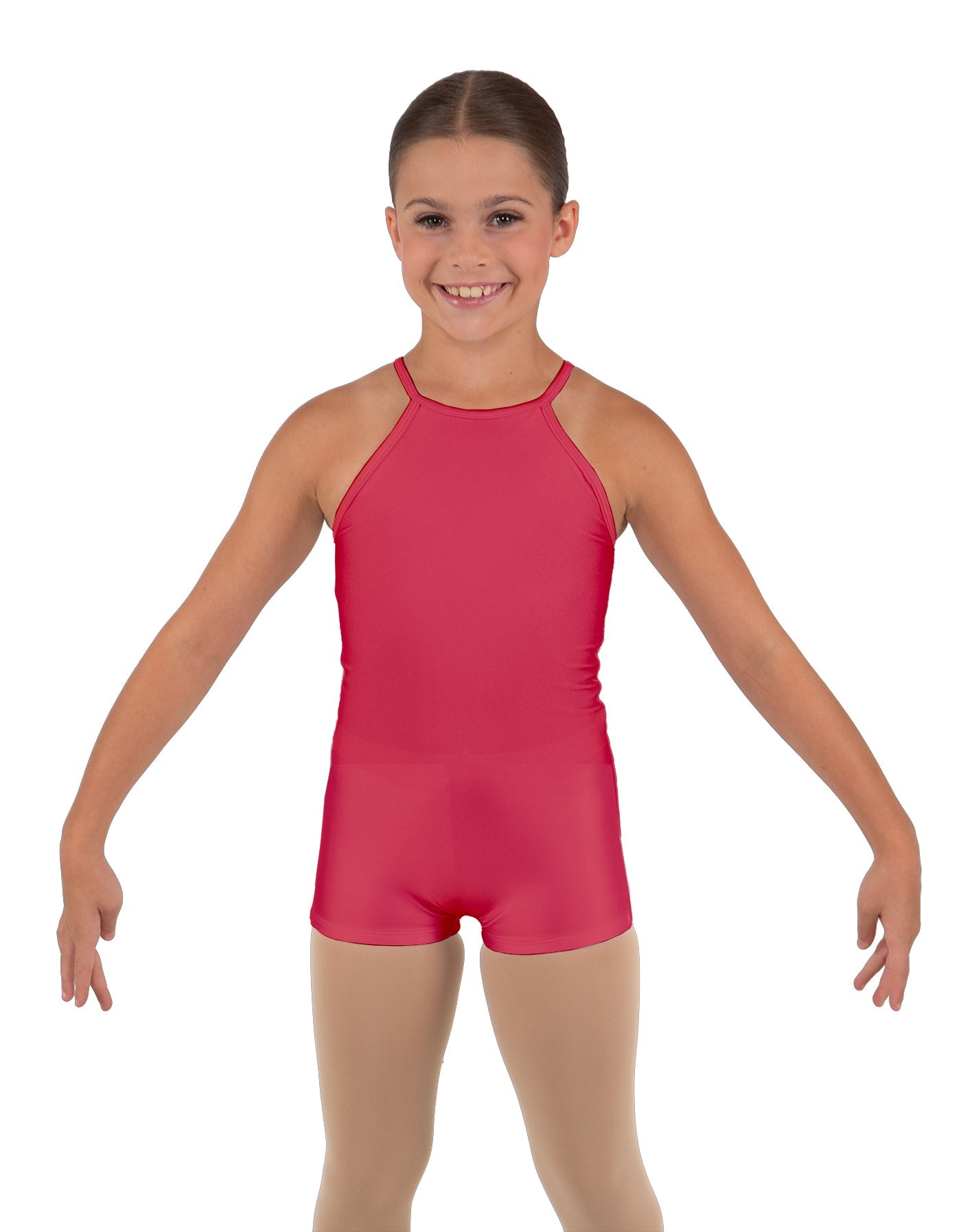Solid Lycra Halter Binding Biketard