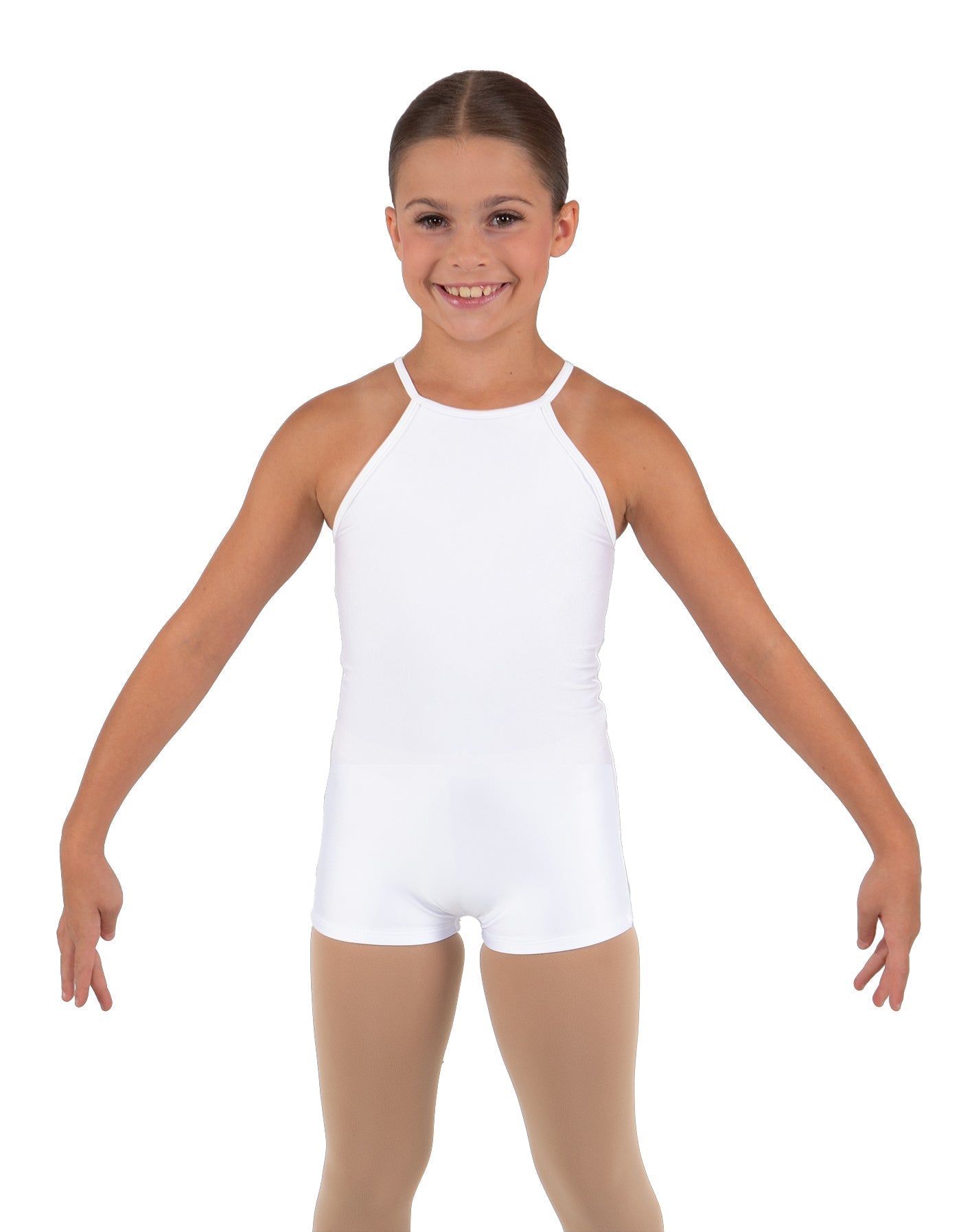 Solid Lycra Halter Binding Biketard