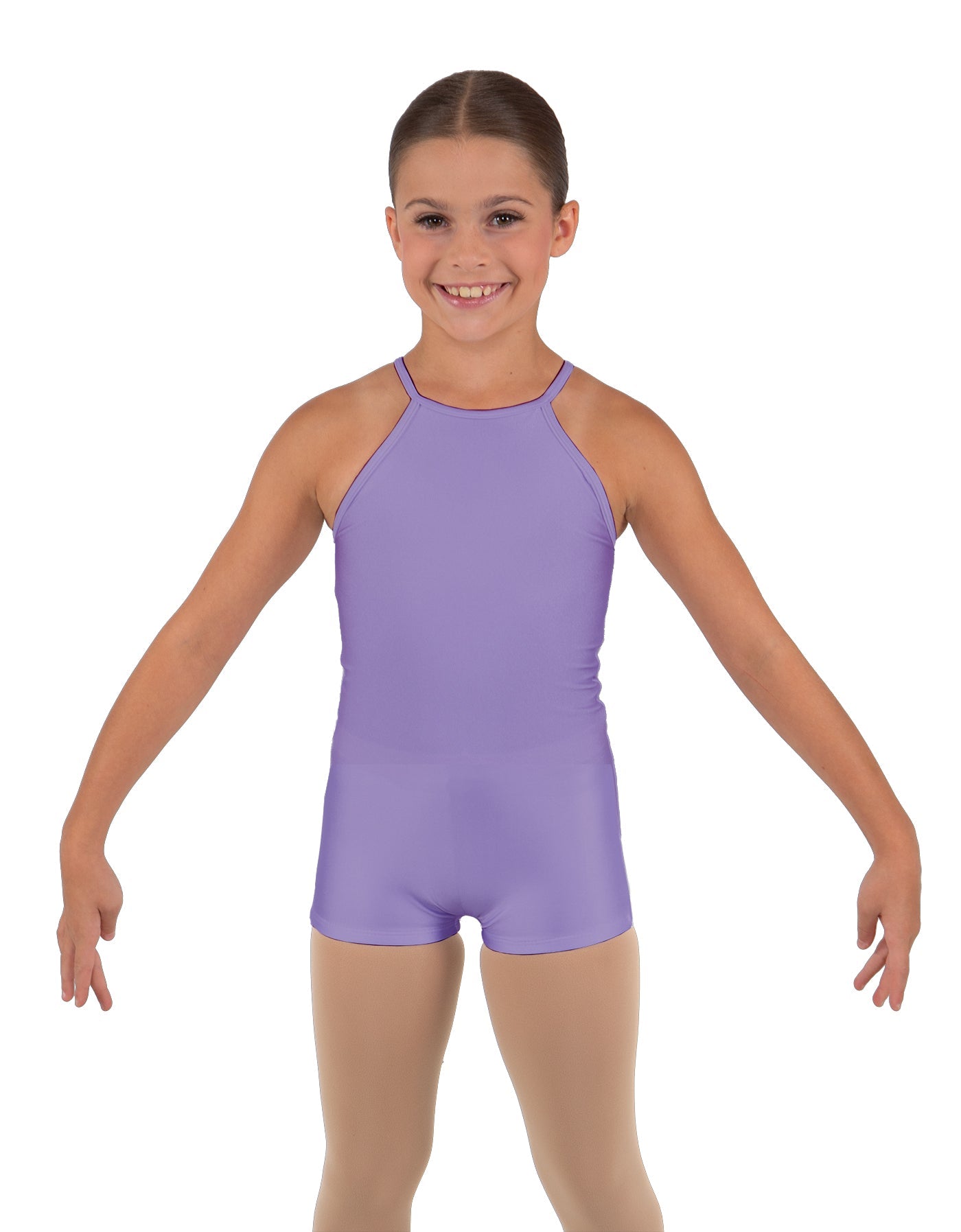 Solid Lycra Halter Binding Biketard