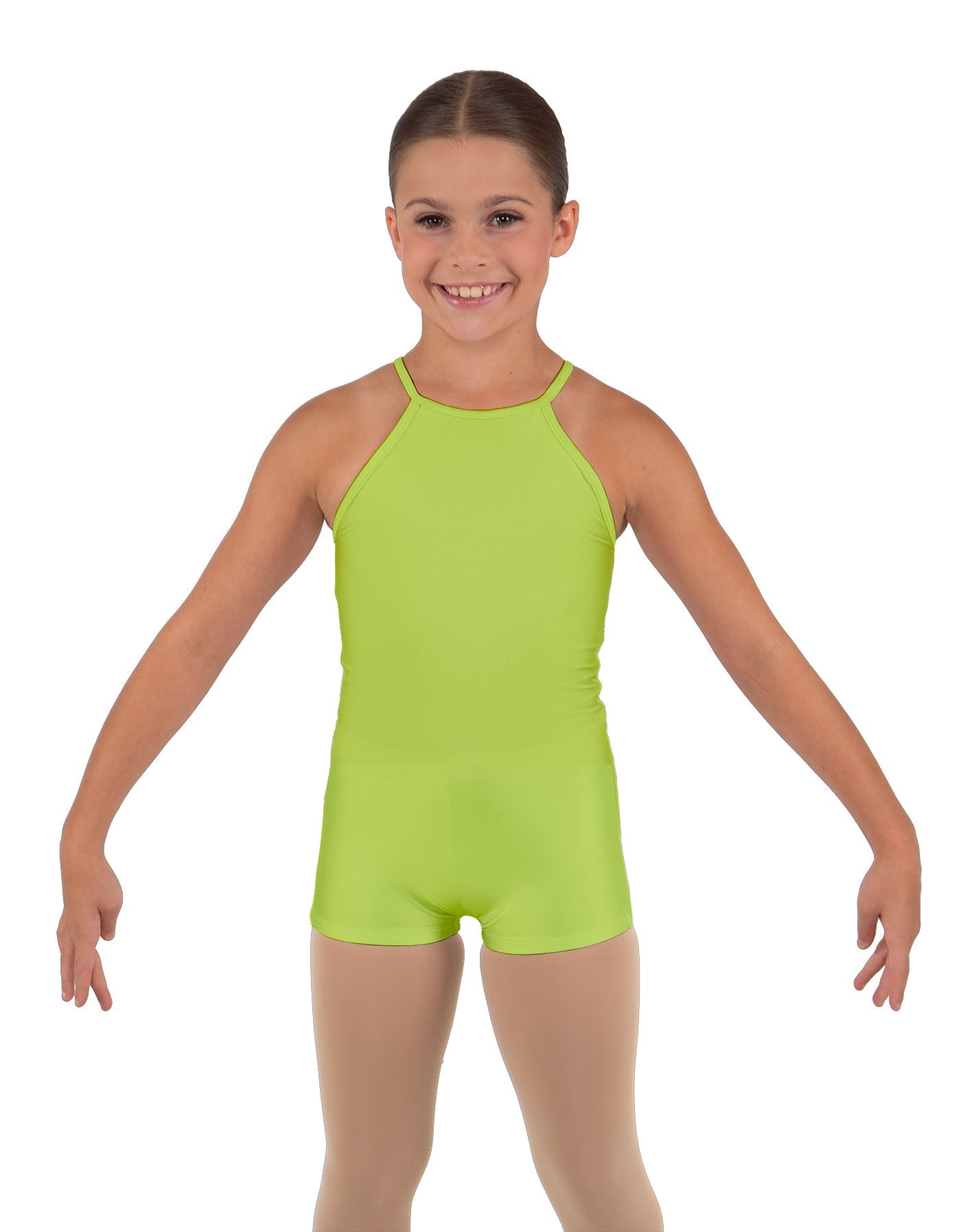 Solid Lycra Halter Binding Biketard