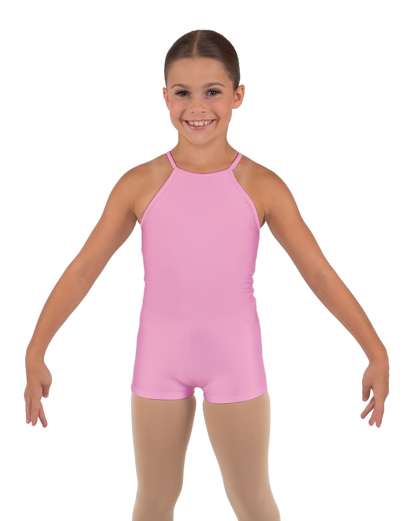 Solid Lycra Halter Binding Biketard