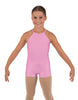 Solid Lycra Halter Binding Biketard