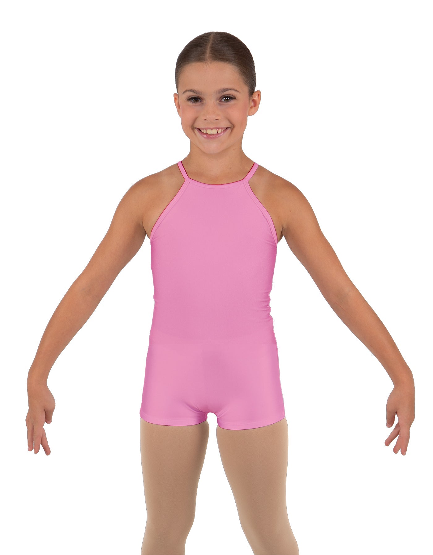 Solid Lycra Halter Binding Biketard