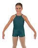 Solid Lycra Halter Binding Biketard
