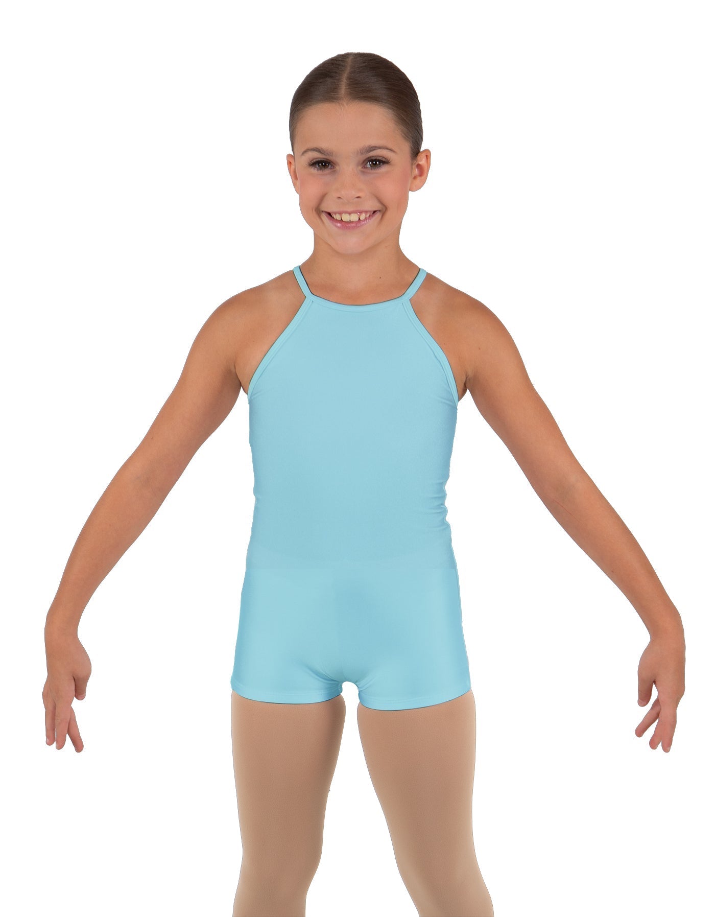 Solid Lycra Halter Binding Biketard