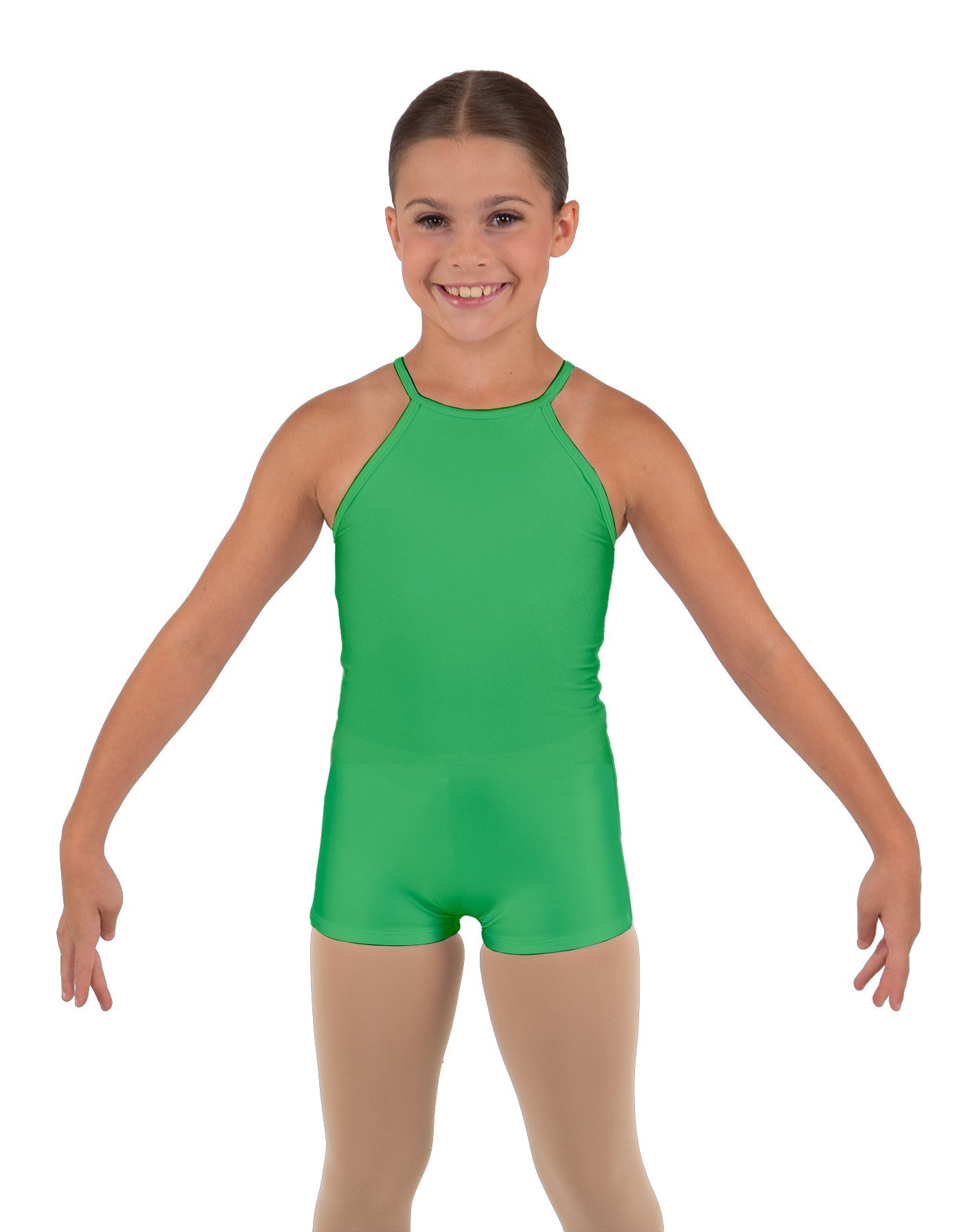 Solid Lycra Halter Binding Biketard
