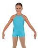Solid Lycra Halter Binding Biketard