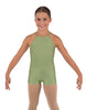Solid Lycra Halter Binding Biketard