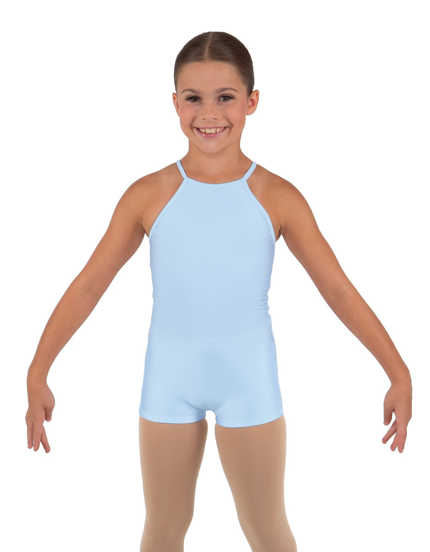 Solid Lycra Halter Binding Biketard
