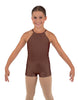 Solid Lycra Halter Binding Biketard