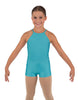 Solid Lycra Halter Binding Biketard