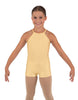 Solid Lycra Halter Binding Biketard