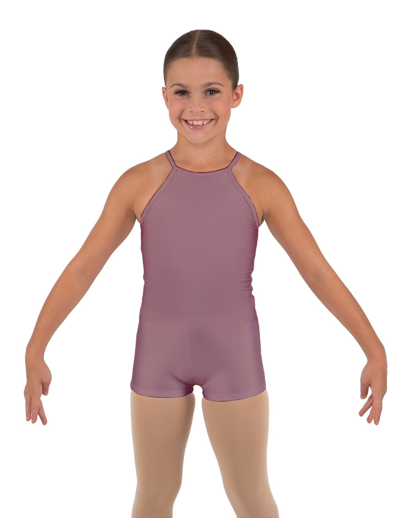 Solid Lycra Halter Binding Biketard