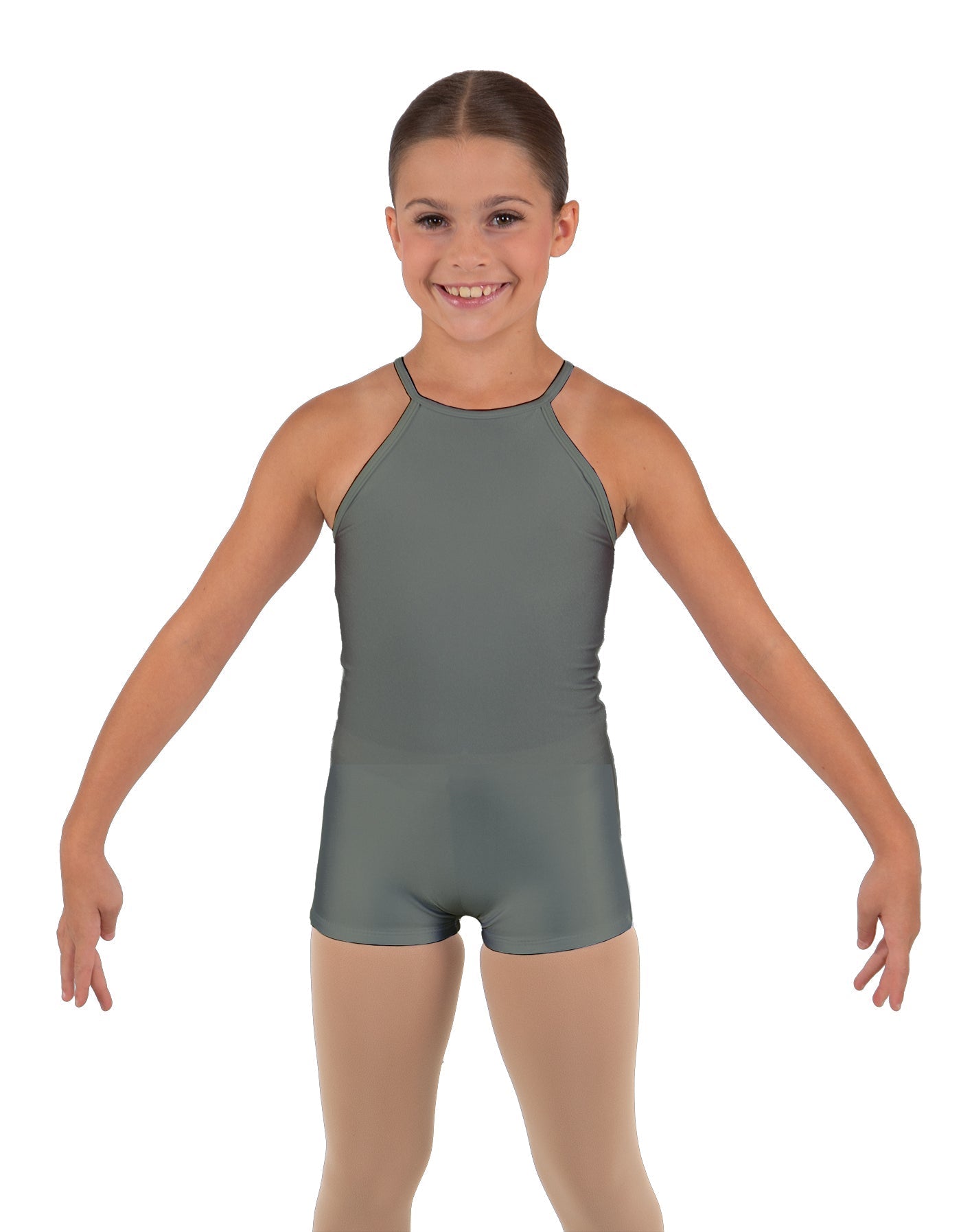 Solid Lycra Halter Binding Biketard