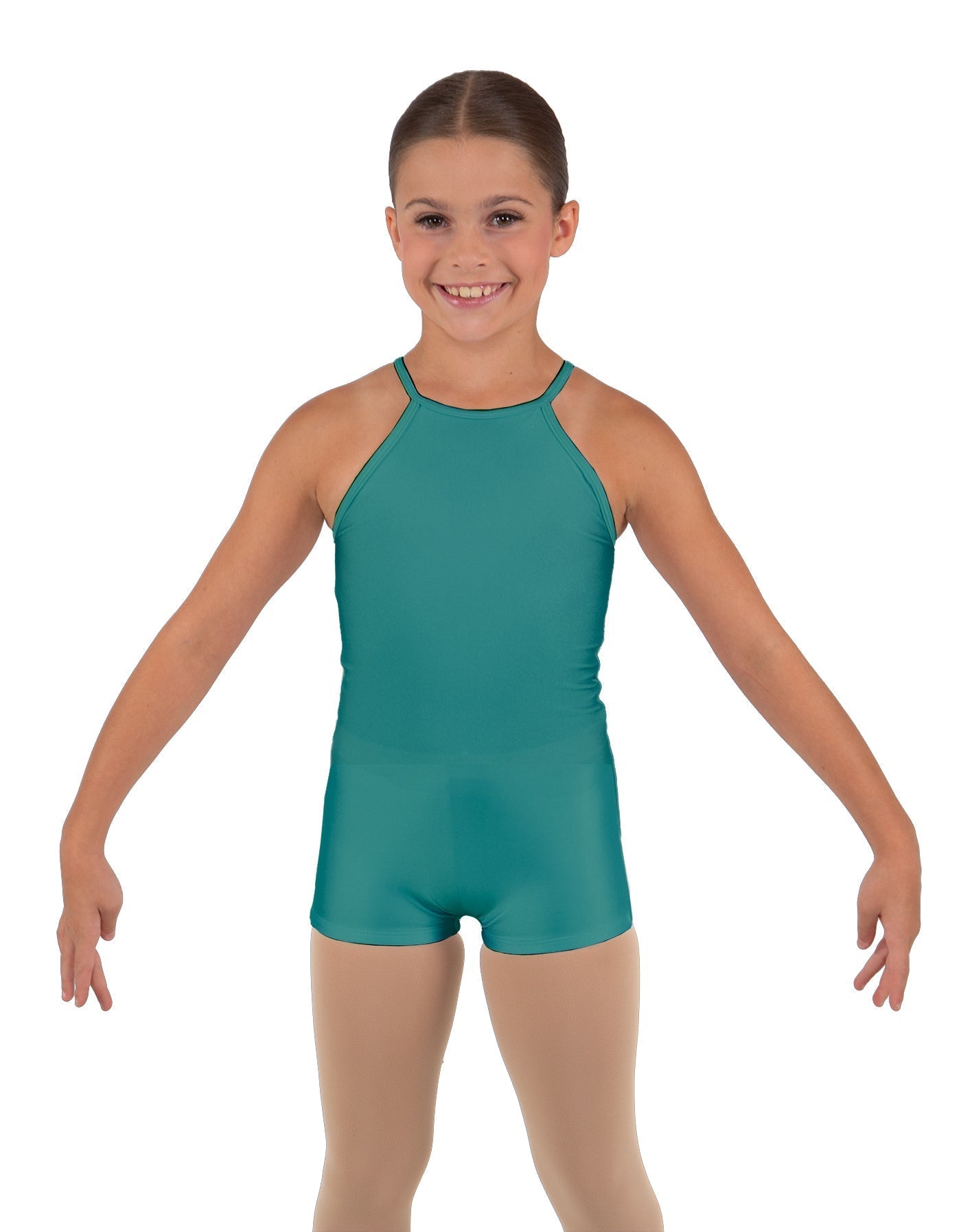 Solid Lycra Halter Binding Biketard