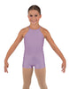 Solid Lycra Halter Binding Biketard