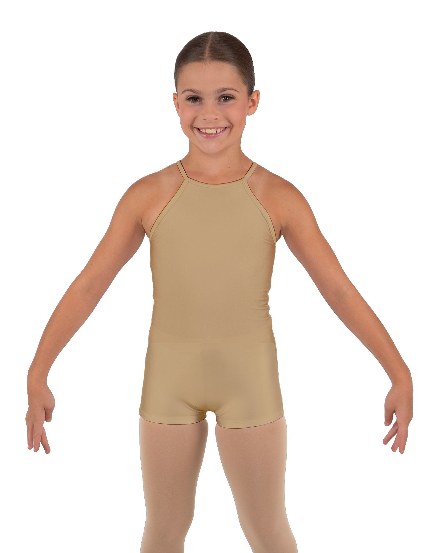 Solid Lycra Halter Binding Biketard