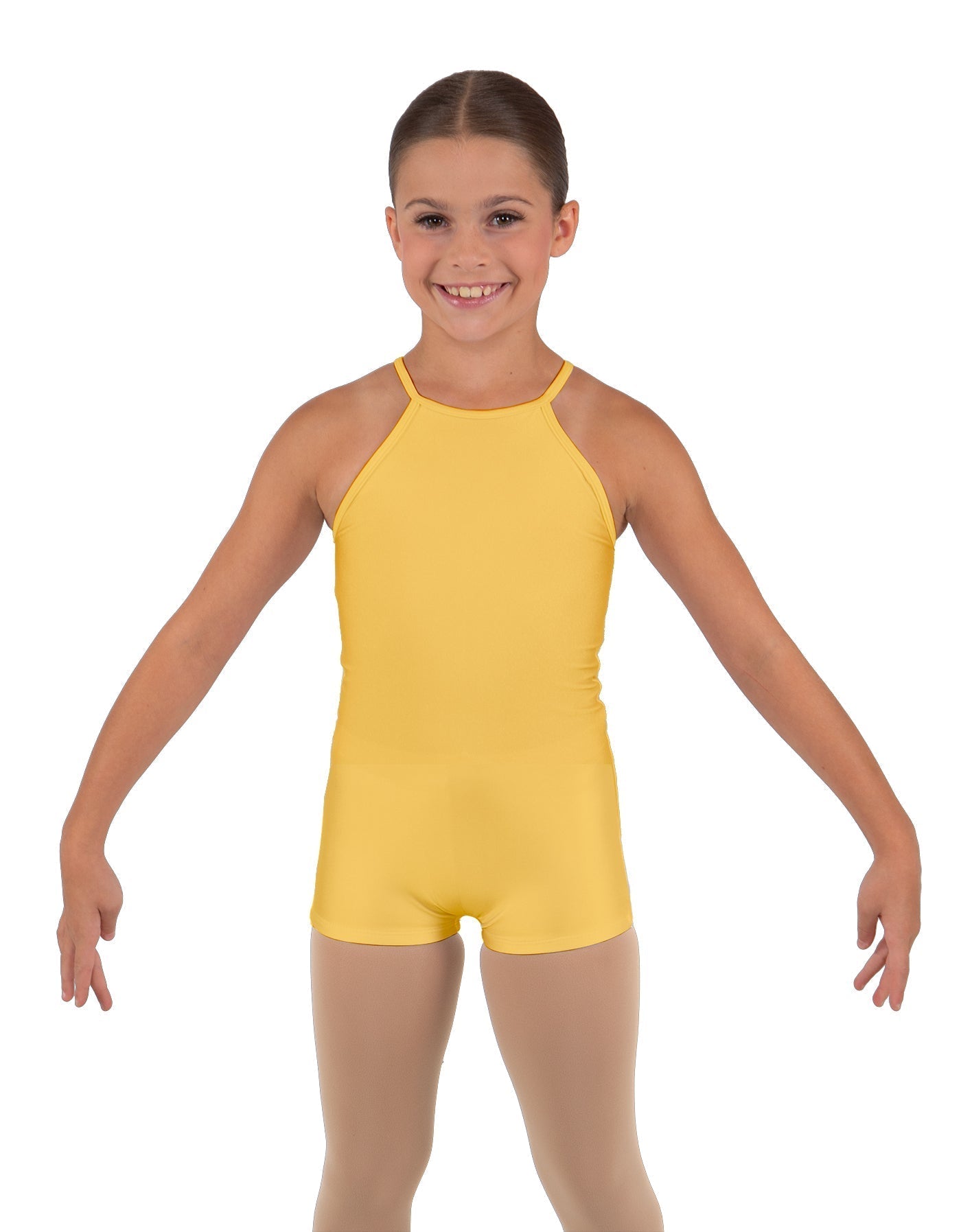 Solid Lycra Halter Binding Biketard