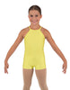 Solid Lycra Halter Binding Biketard