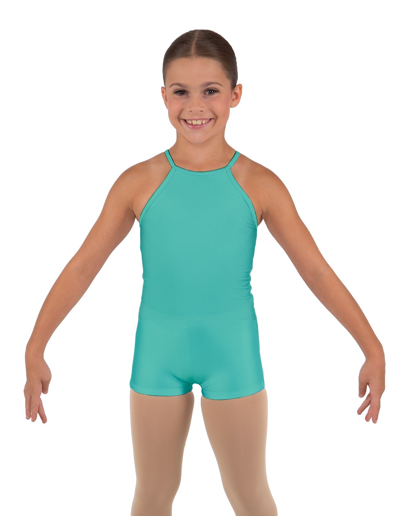 Solid Lycra Halter Binding Biketard