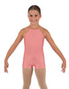 Solid Lycra Halter Binding Biketard