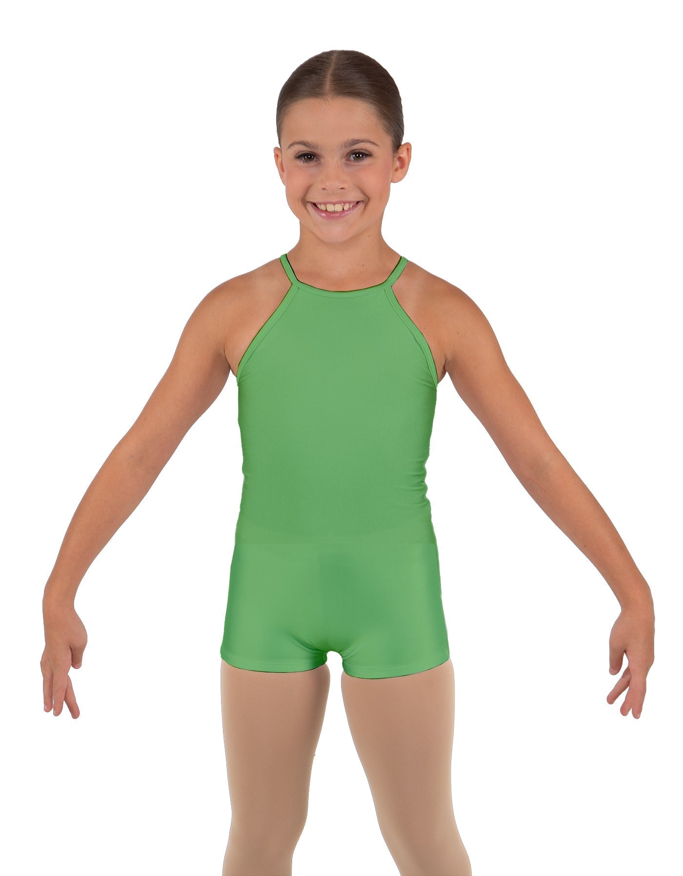 Solid Lycra Halter Binding Biketard