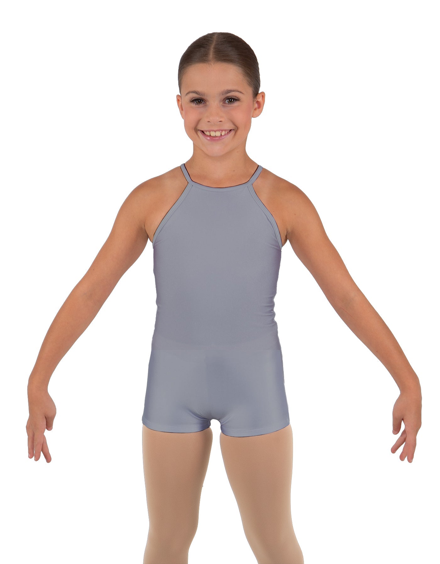 Solid Lycra Halter Binding Biketard