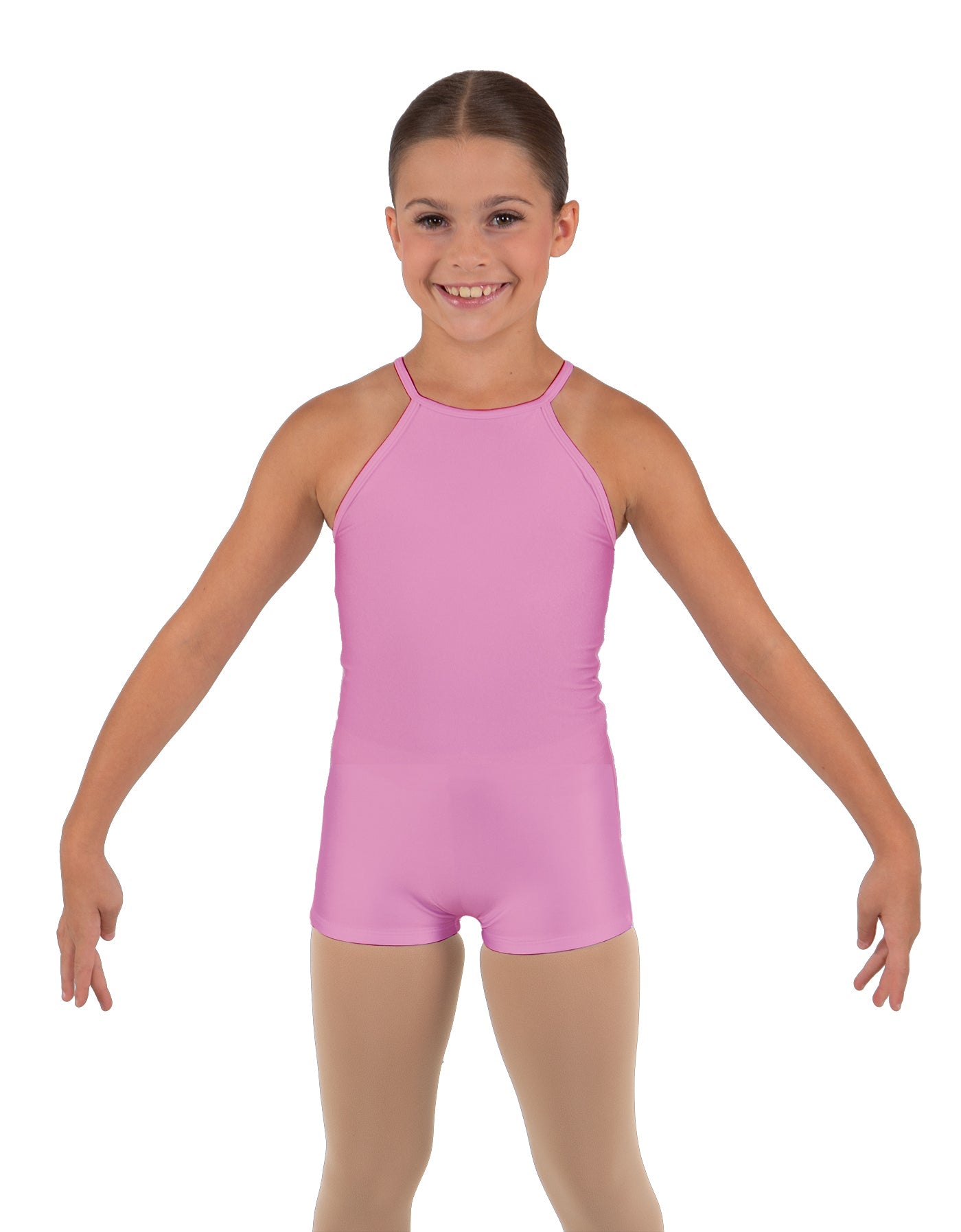 Solid Lycra Halter Binding Biketard