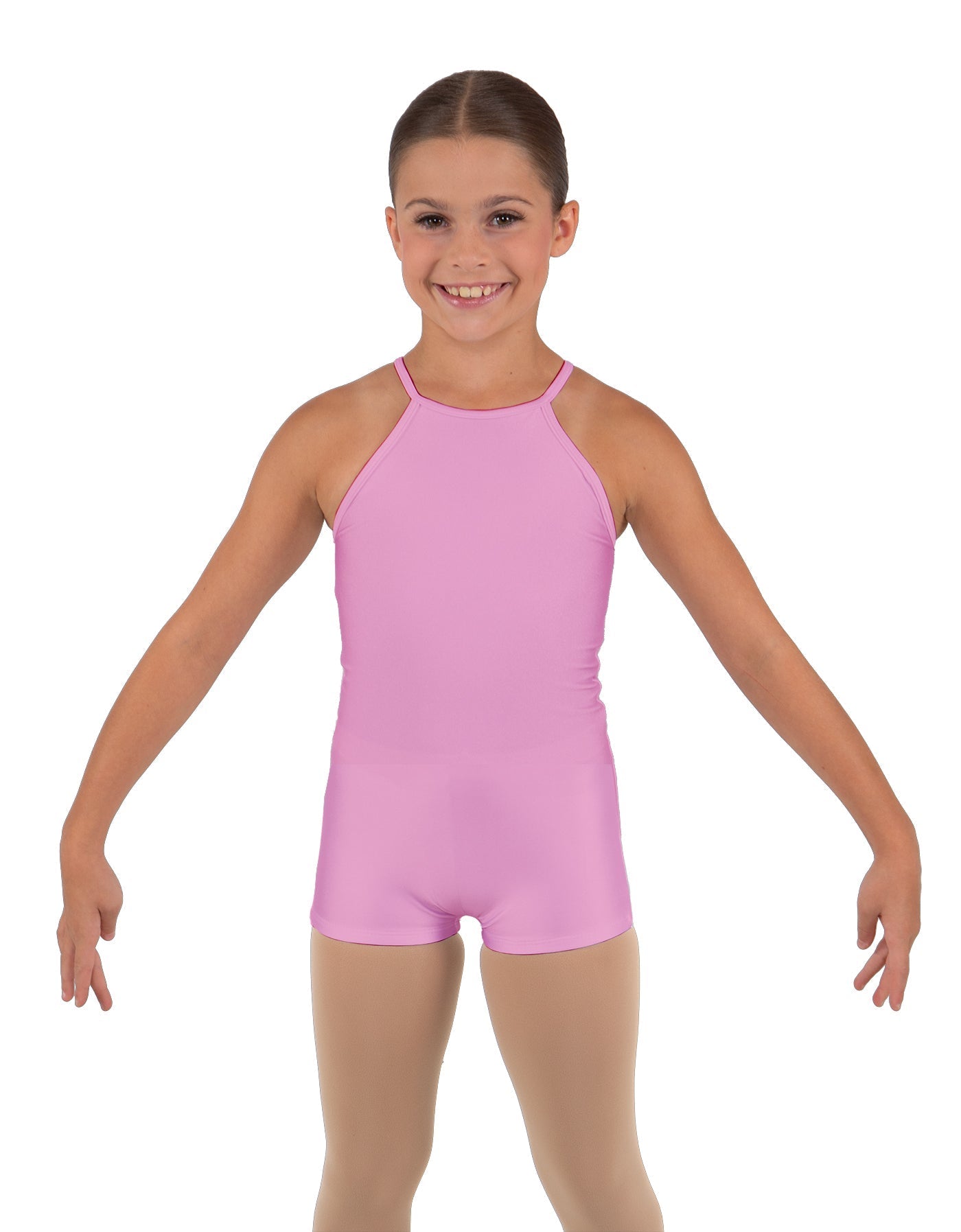 Solid Lycra Halter Binding Biketard