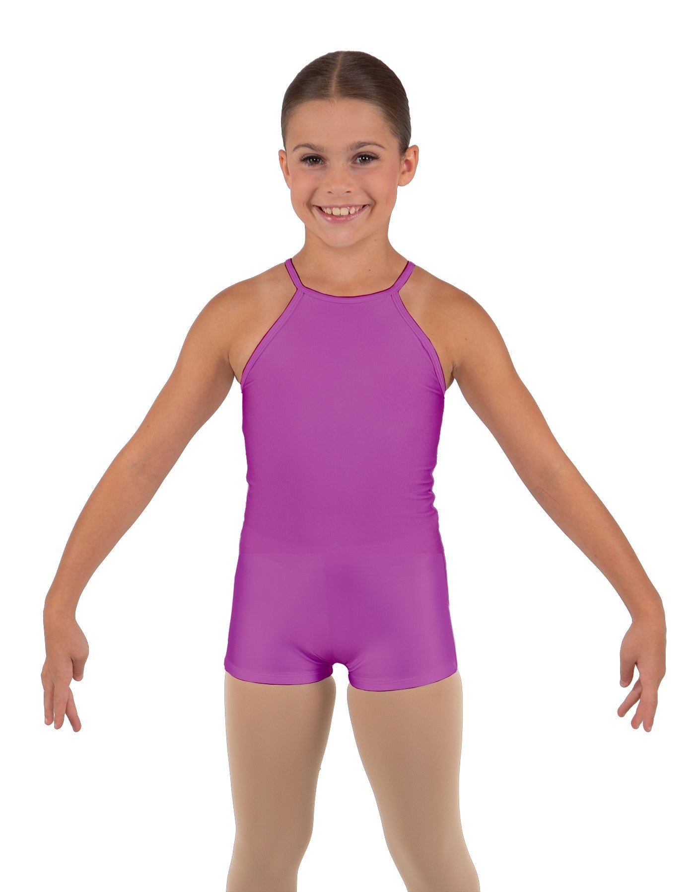 Solid Lycra Halter Binding Biketard