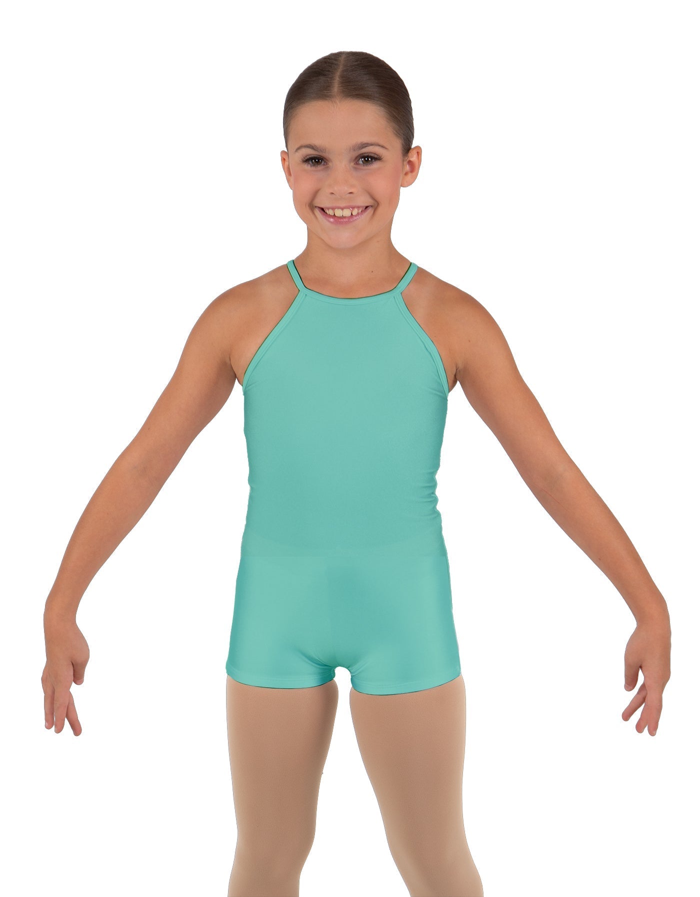 Solid Lycra Halter Binding Biketard