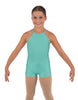 Solid Lycra Halter Binding Biketard